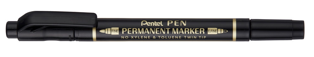 Foliopis dwustronny Pentel N75W-AE czarny