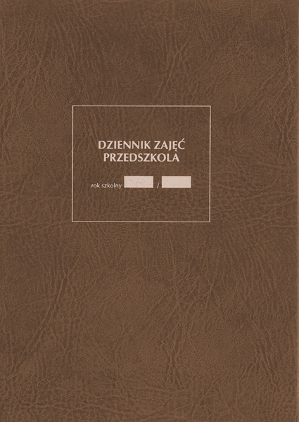 Dziennik zajęć przedszkola A4 MEN-I/1 Typograf
