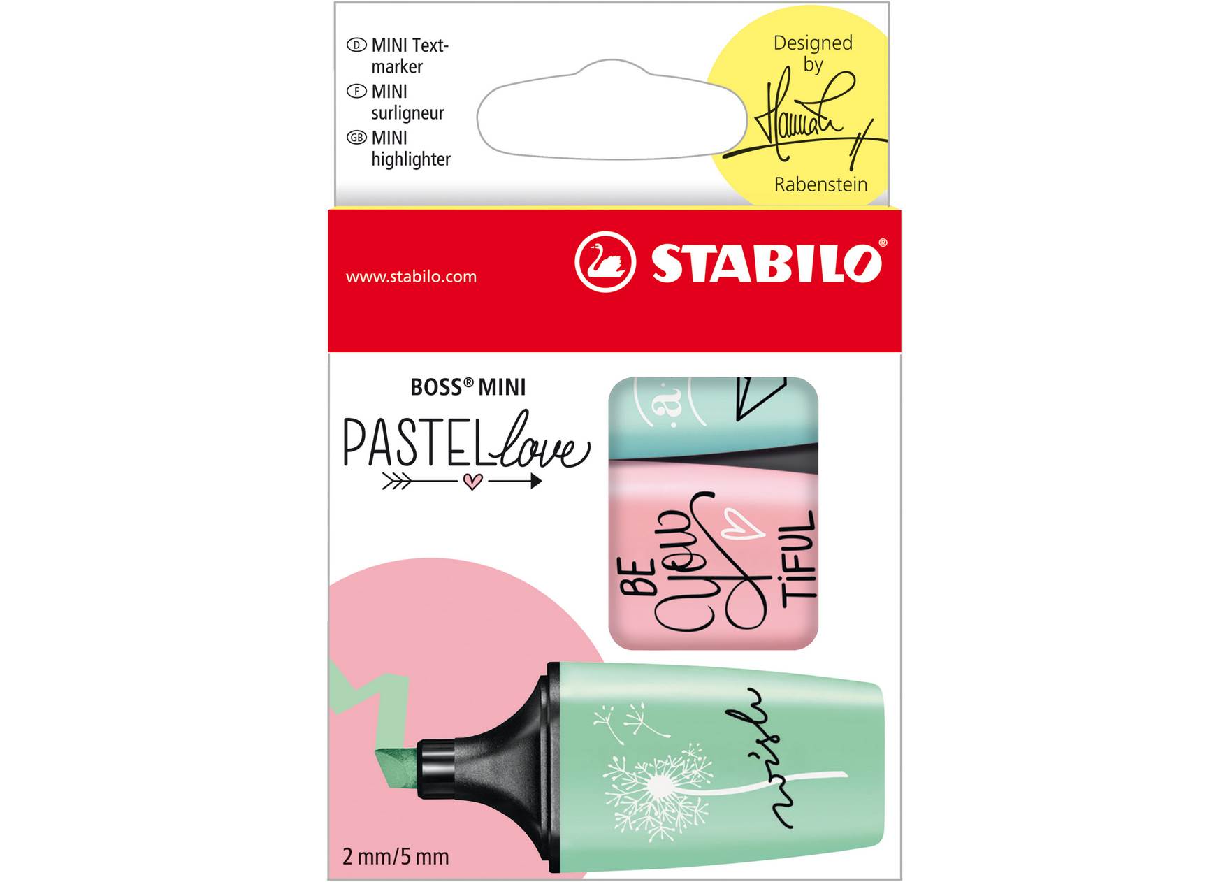 Zakreślacz Stabilo Boss mini pastel 3szt 07/03-57