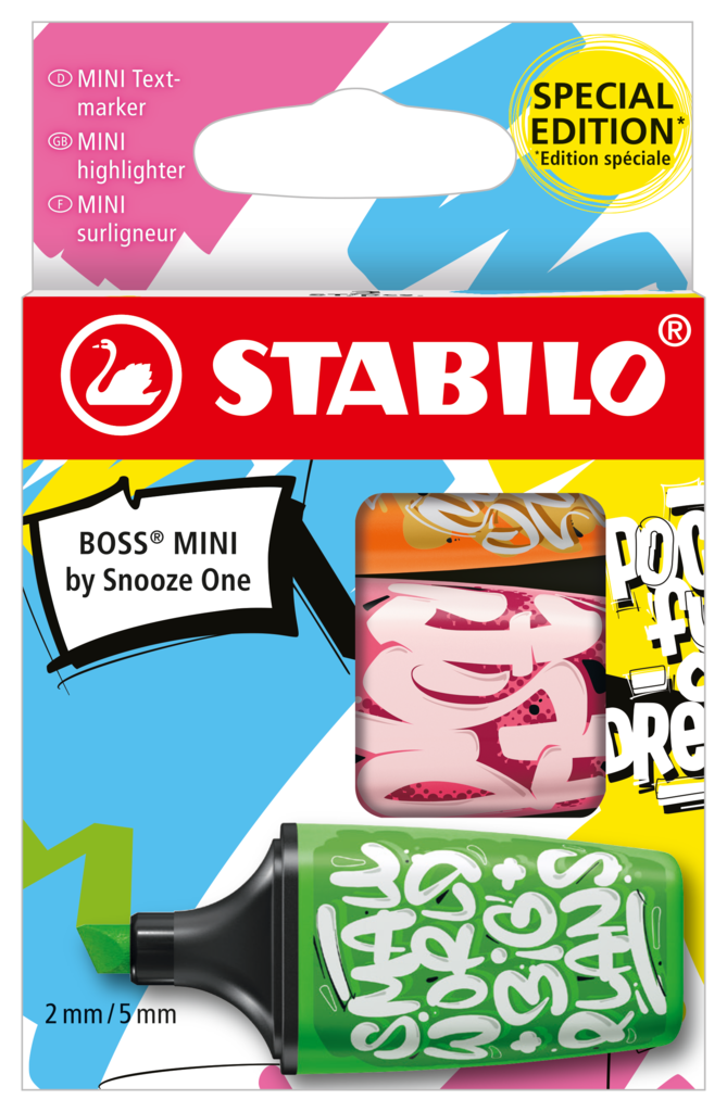 Zakreślacz Stabilo Boss Mini by Snooze One 3szt.