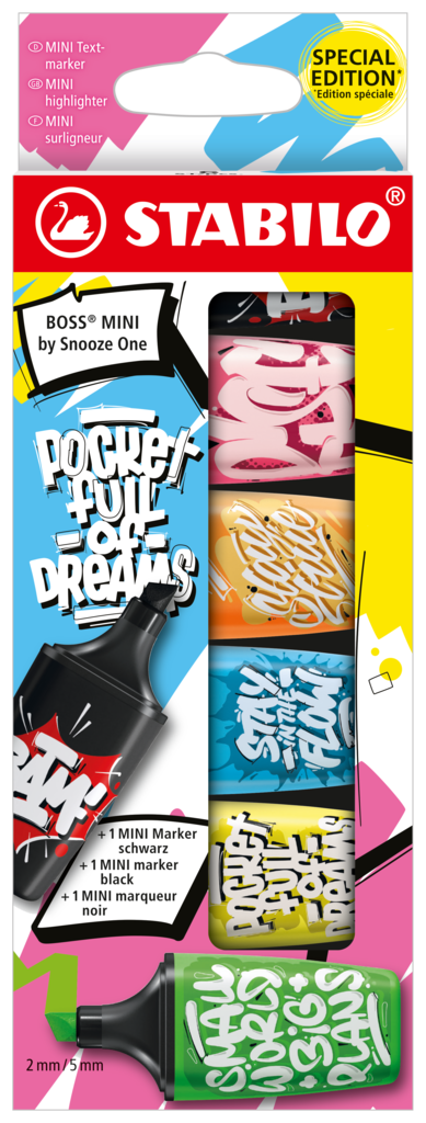 Zakreślacz Stabilo Boss Mini by Snooze One 6szt