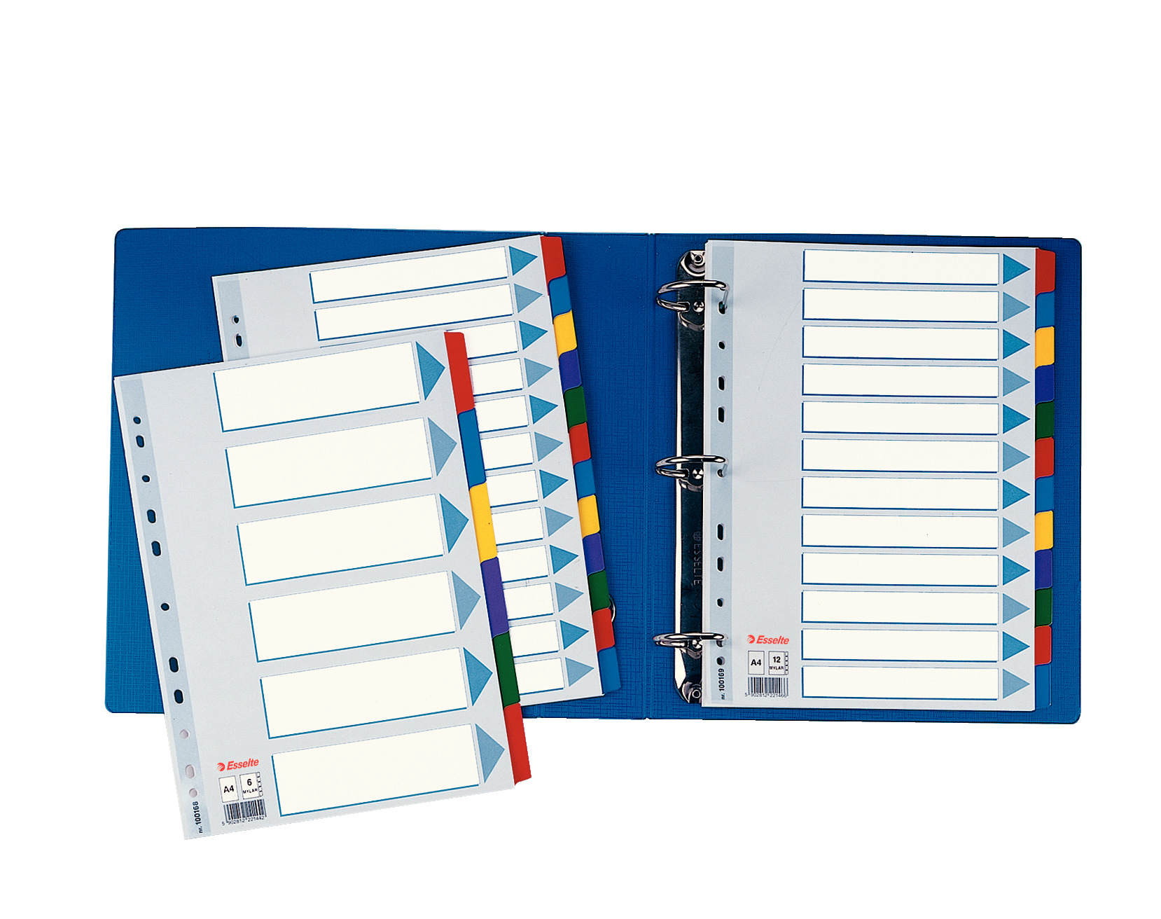 Przekładki Esselte Mylar A4 6k. kolorowe