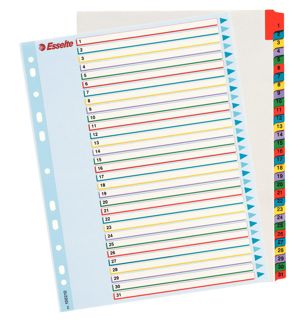 Przekladki numeryczne Esselte Maxi A4 31k.