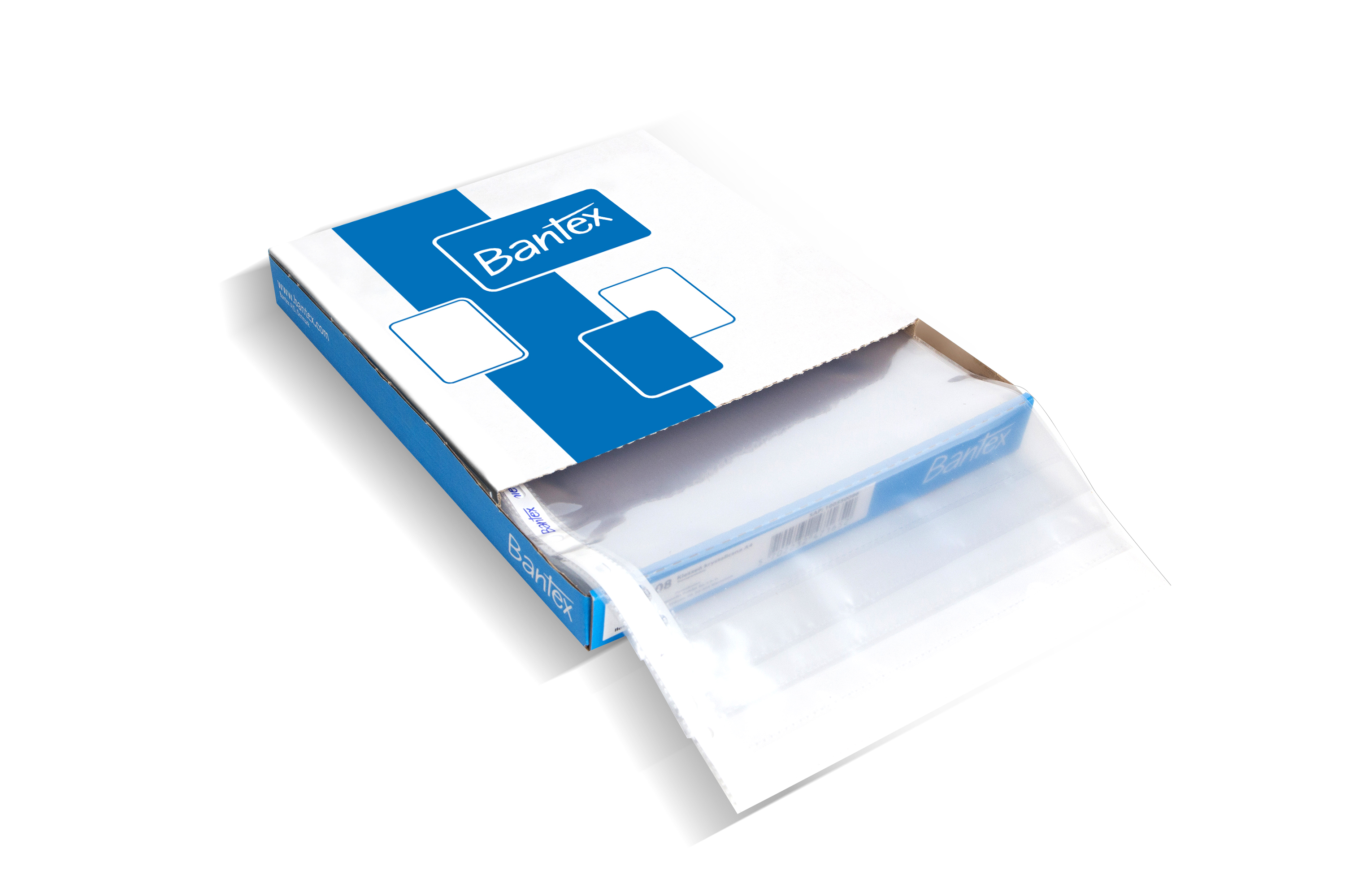 Koszulki  na dokumenty A4 100szt. Bantex krystaliczne w pudełku 45mic.