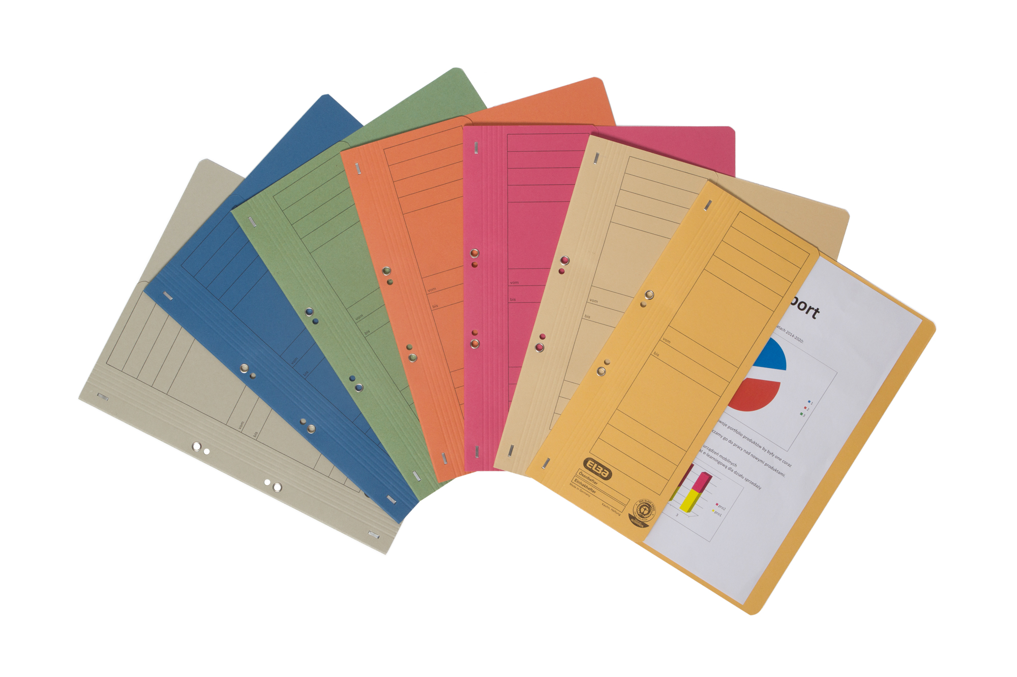 Skoroszyt oczkowy 1/2 A4 Elba zielony