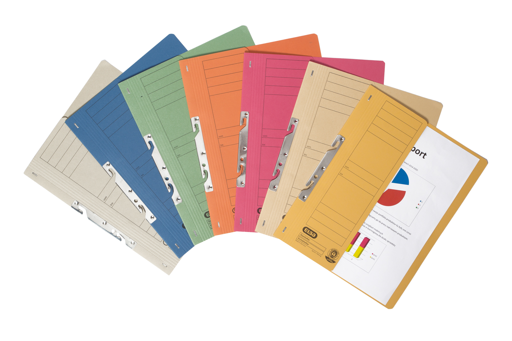 Skoroszyt hakowy 1/2 A4 kremowy Elba