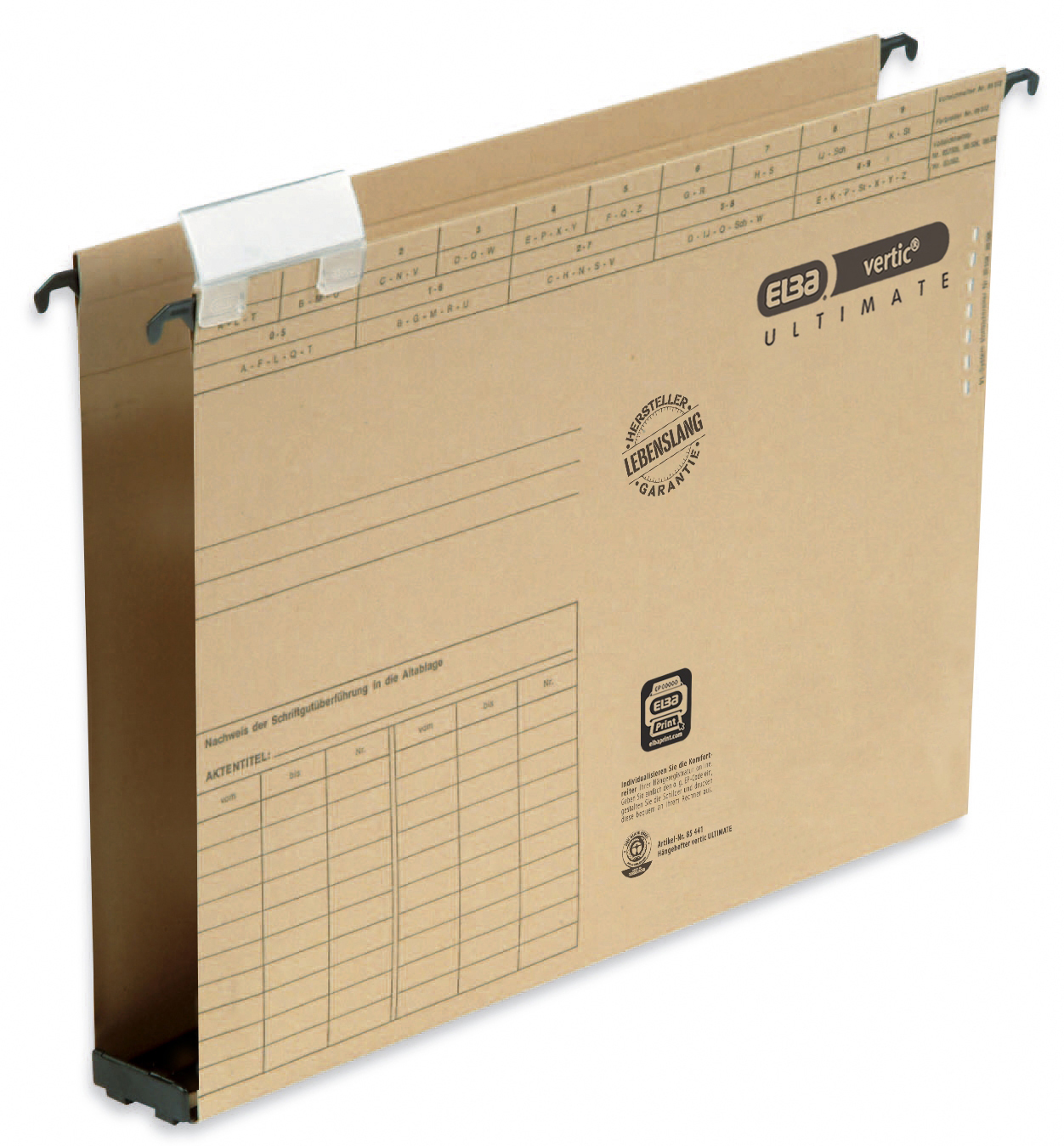 Teczka zawieszkowa Elba Vertic Ultimate poszerzana 4cm. beżowa