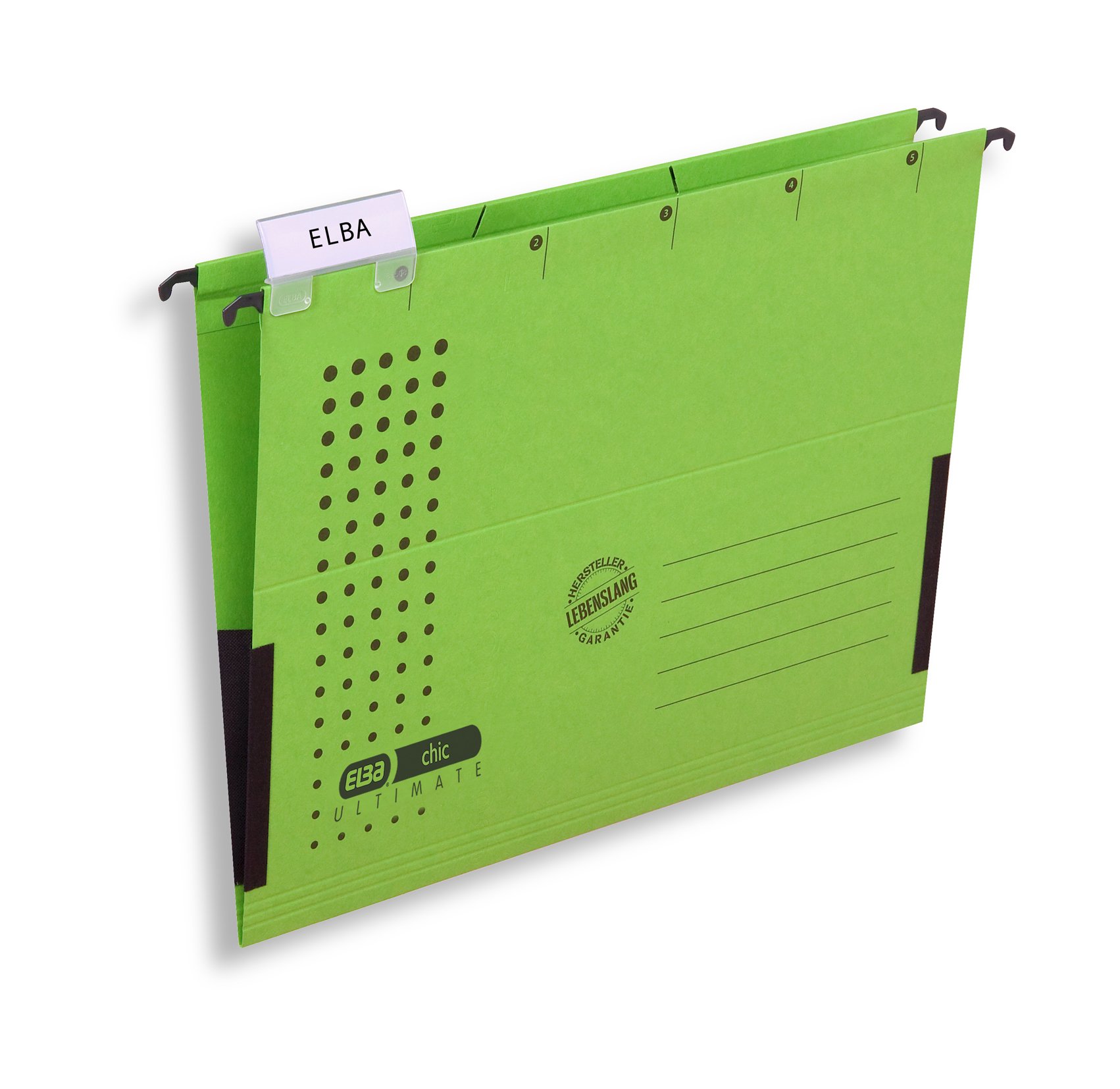 Teczka zawieszkowa A4 Elba Chic Ultimate z bokami zielona