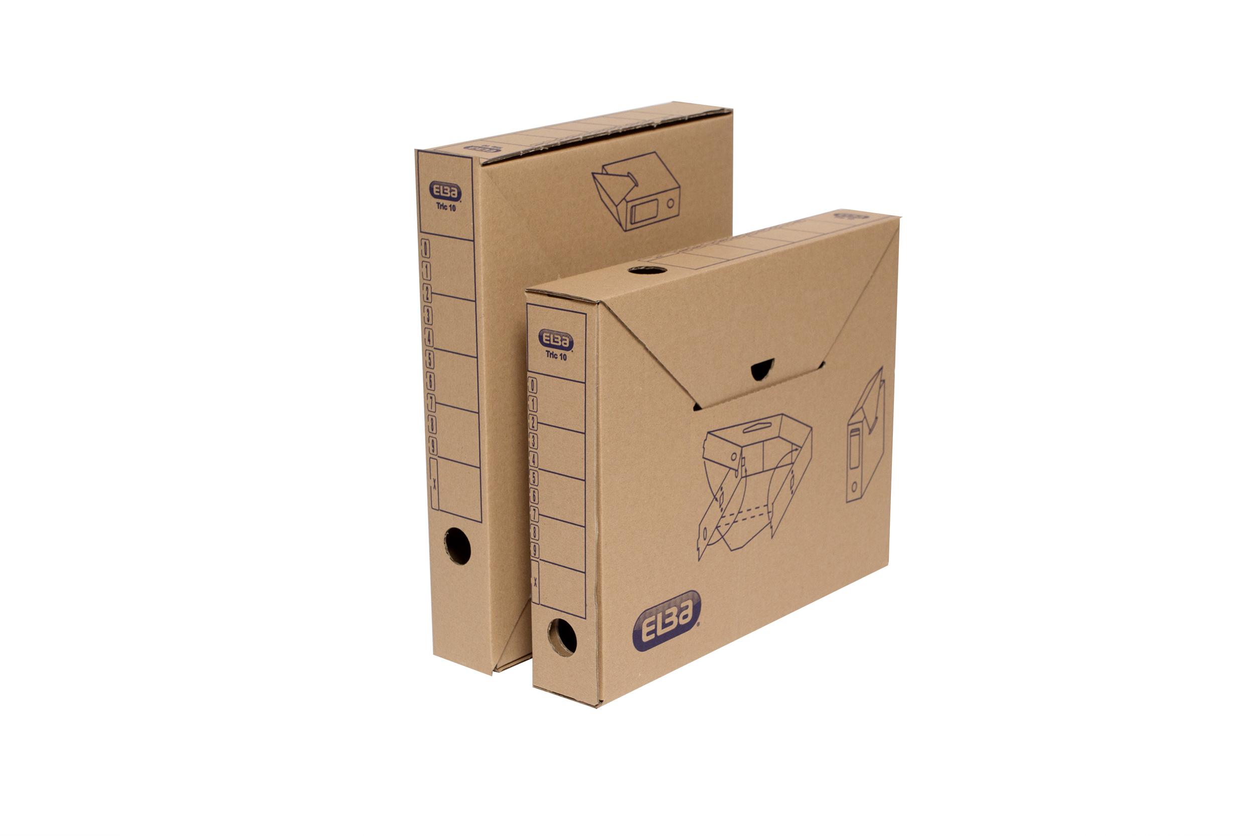Pudło archiwizacyjne Elba Tric 10 55mm. brązowe (265x55x340)