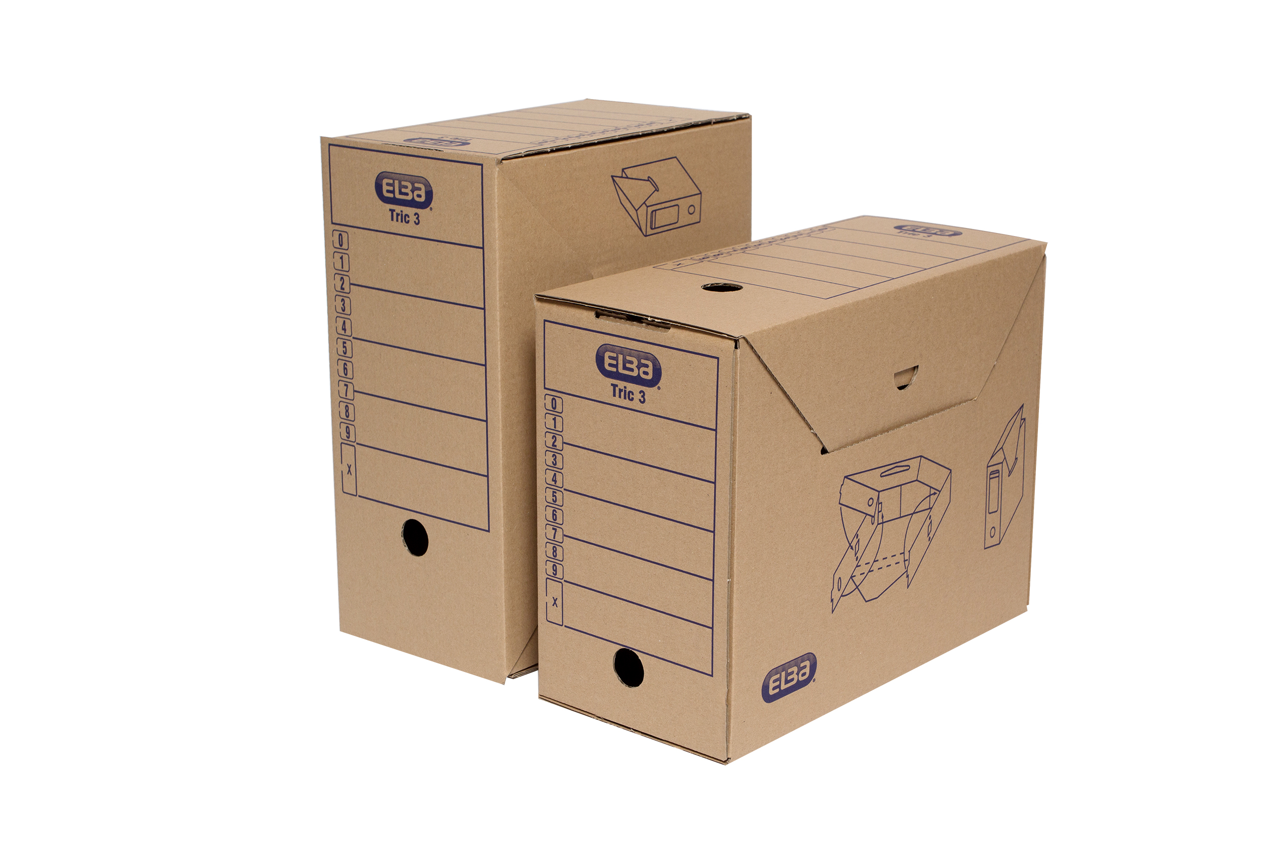 Pudło archiwizacyjne Elba Tric 3 150mm brązowe (265x155x340)