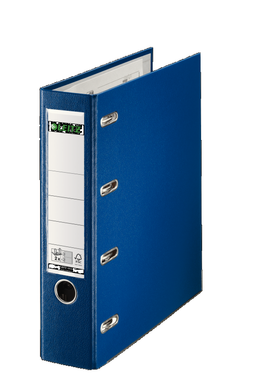 Segregator Leitz  A4/75 z podwójmym mechanizmen niebieski