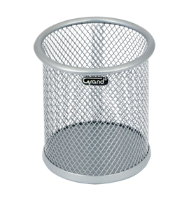 Przybornik siatkowy okrągły srebrny Grand