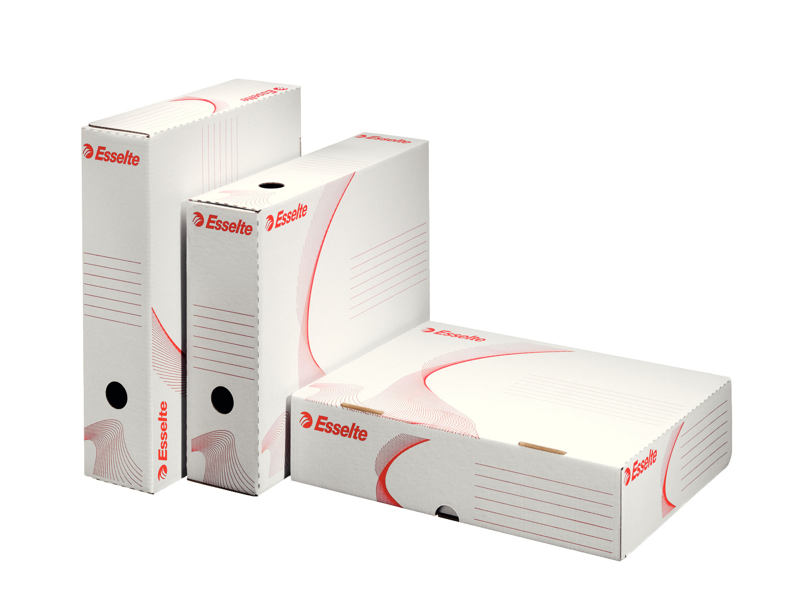 Pudło archiwizacyjne otwierane z szerszej strony Esselte białe 10 szt. (329x255x80)