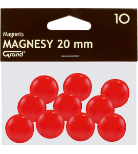 Magnes 20 mm Grand 1szt. czerwony