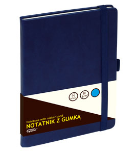 Notatnik A5 80k. kratka granatowy Grand