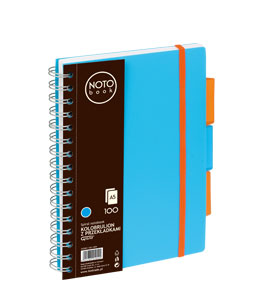Kołobrulion A5/100 NOTObook niebieski kratka Grand