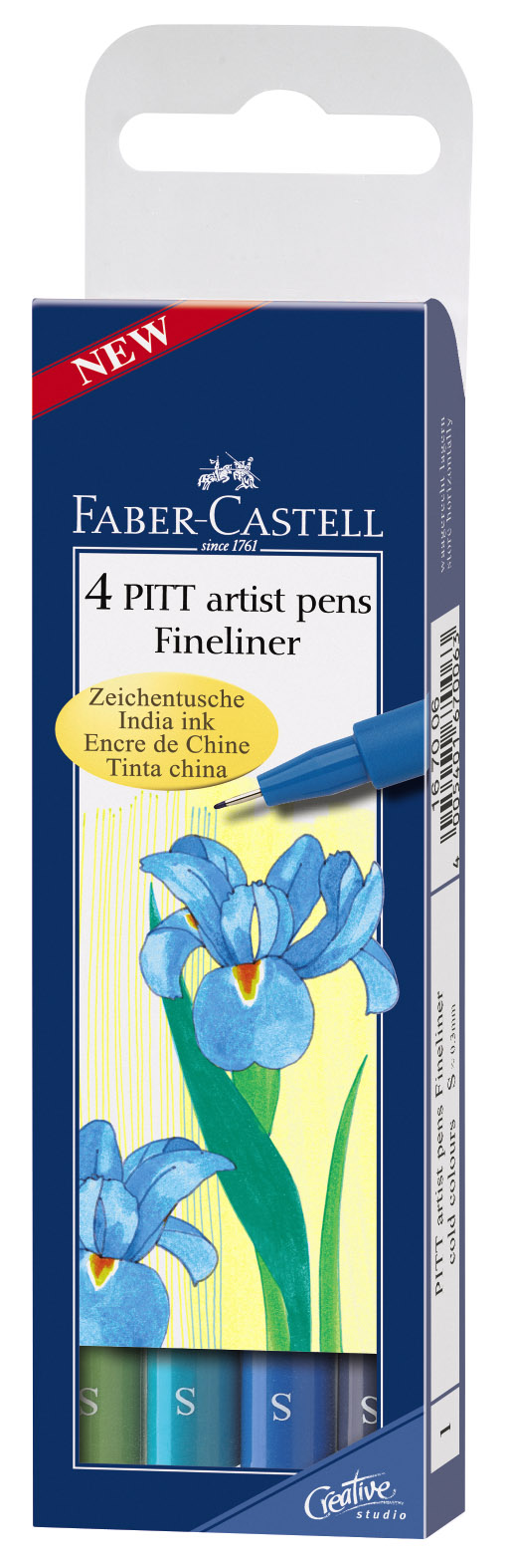 Cienkopis Faber-Castell Pitt  Artist Pen Fineliner 4kol. zimne odcienie