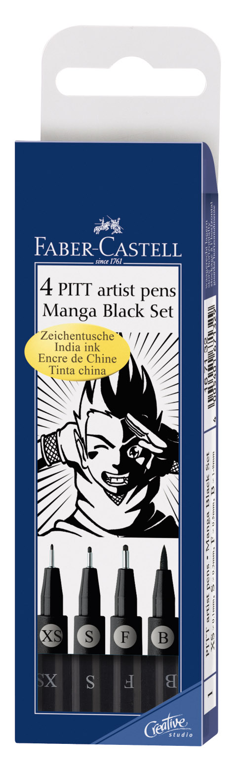 Cienkopis Faber-Castell Pitt Artist Pen Manga Black etui 4kol.