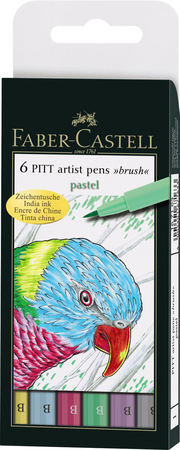 Cienkopis Faber-Castell Pitt Artist pastel 6kol.