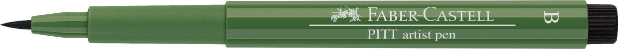 Pisak Pitt Artist Pen Brush Green Olive
