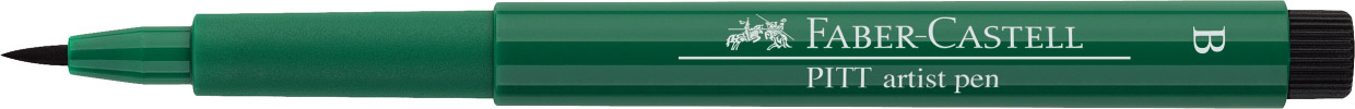Pisak Pitt Artist Pen Brush Dark Phthalo Green