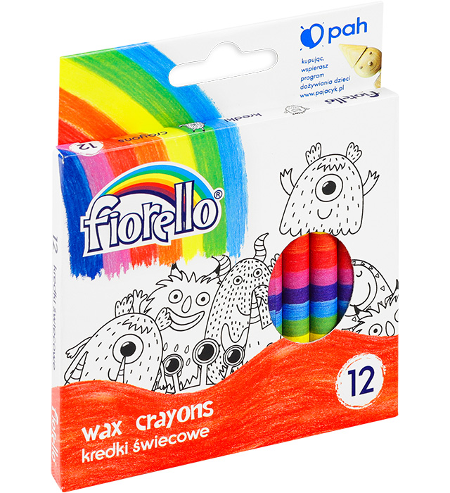 Kredki świecowe 12 kolorów Fiorello