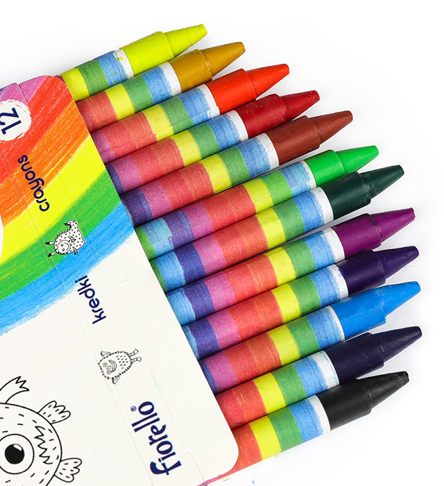 Kredki świecowe 12 kolorów Fiorello