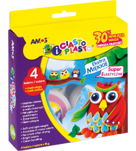 Ciasto-plasto IC18P4 4 kolory Amos