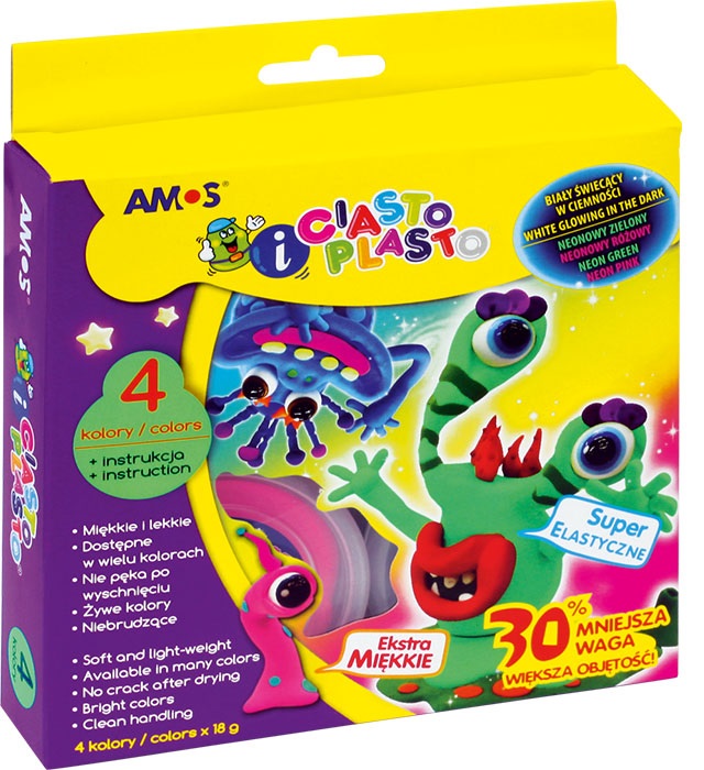 Ciastolina 4 kolorów Amos