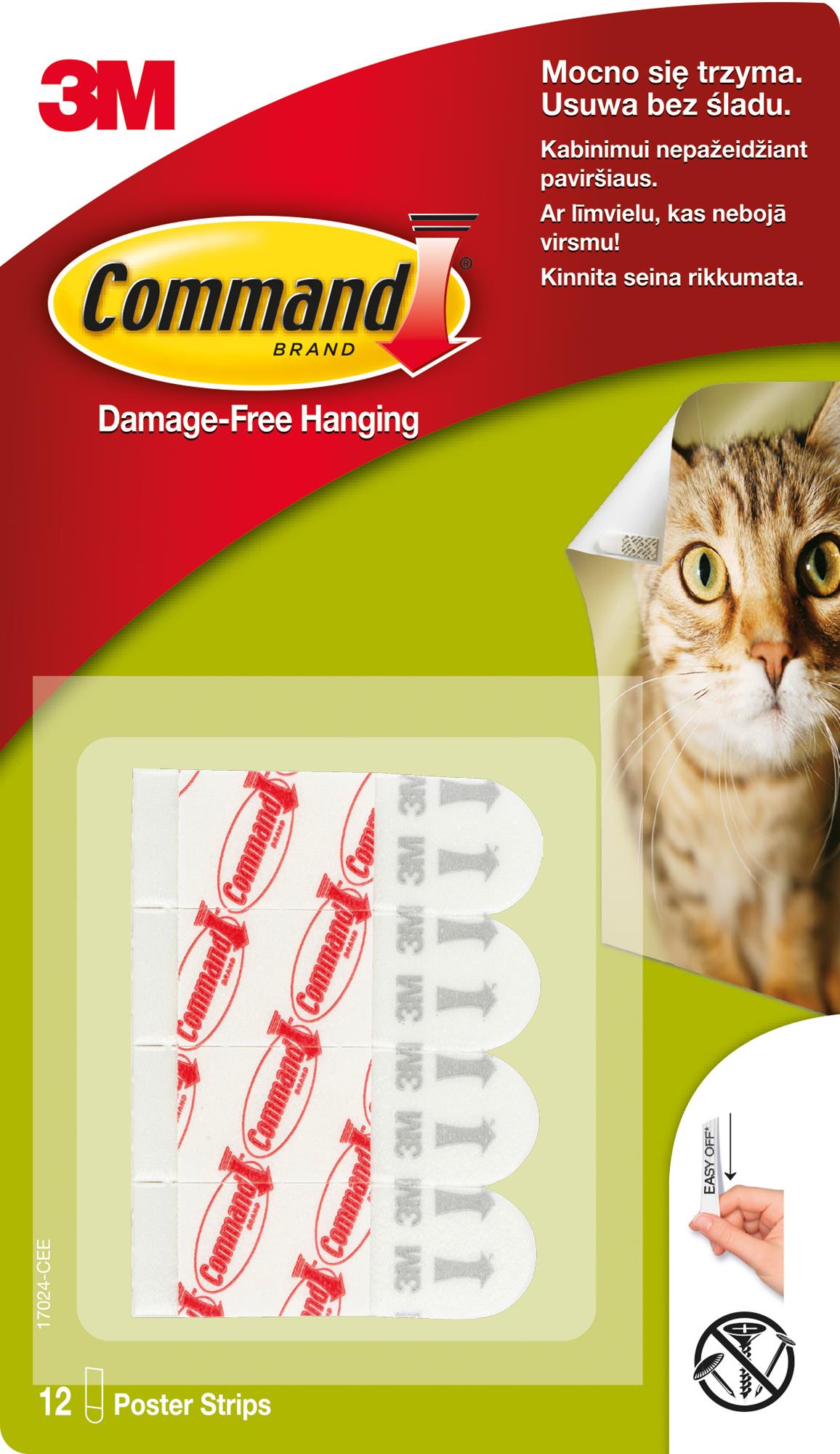 Dodatkowe paski wymienne Command, 12 małych pasków