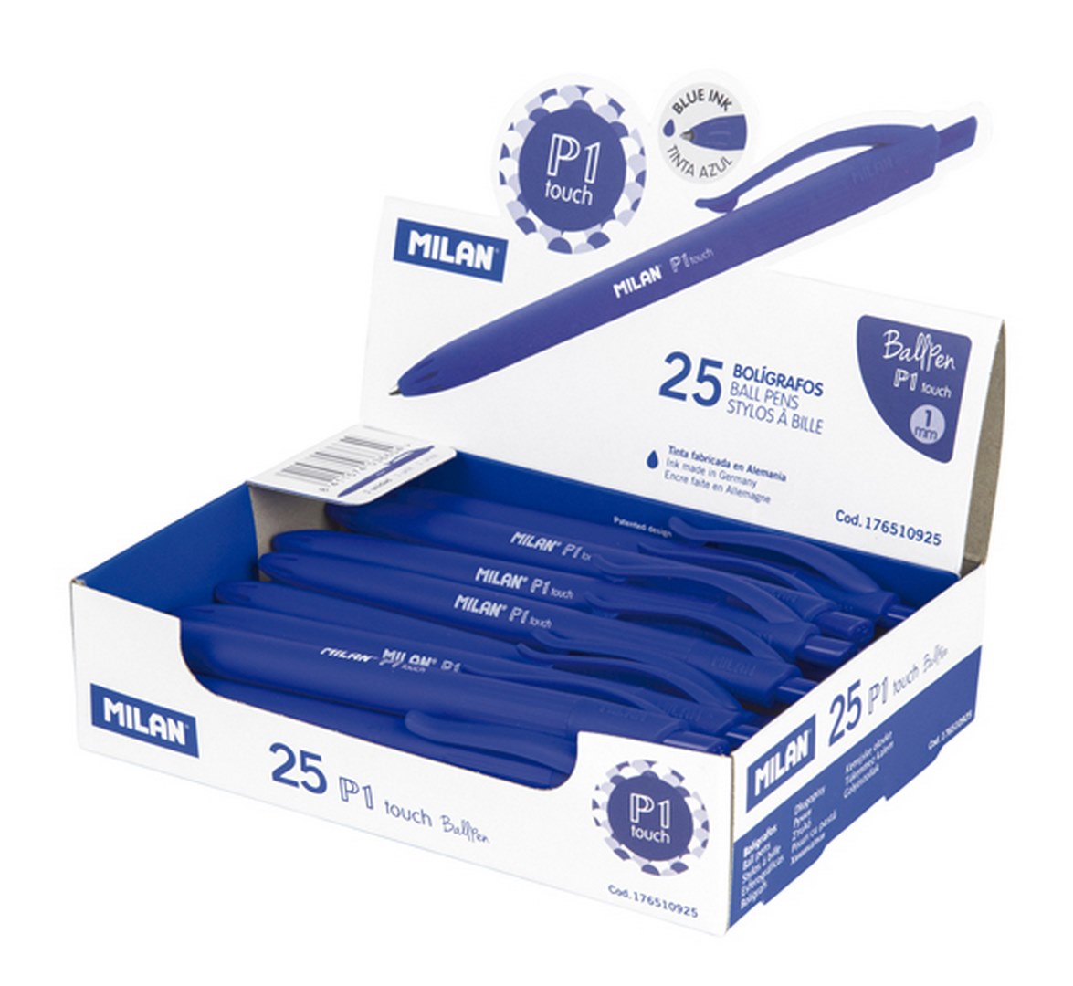 Dlugopis Milan P1 Rubber Touch niebieski