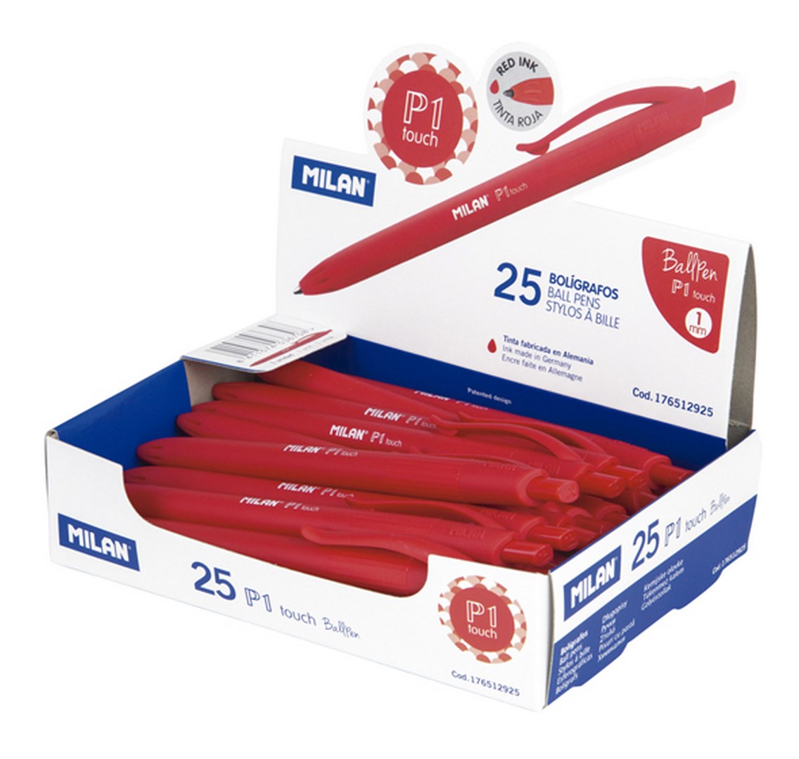 Dlugopis Milan P1 Rubber Touch czerwony