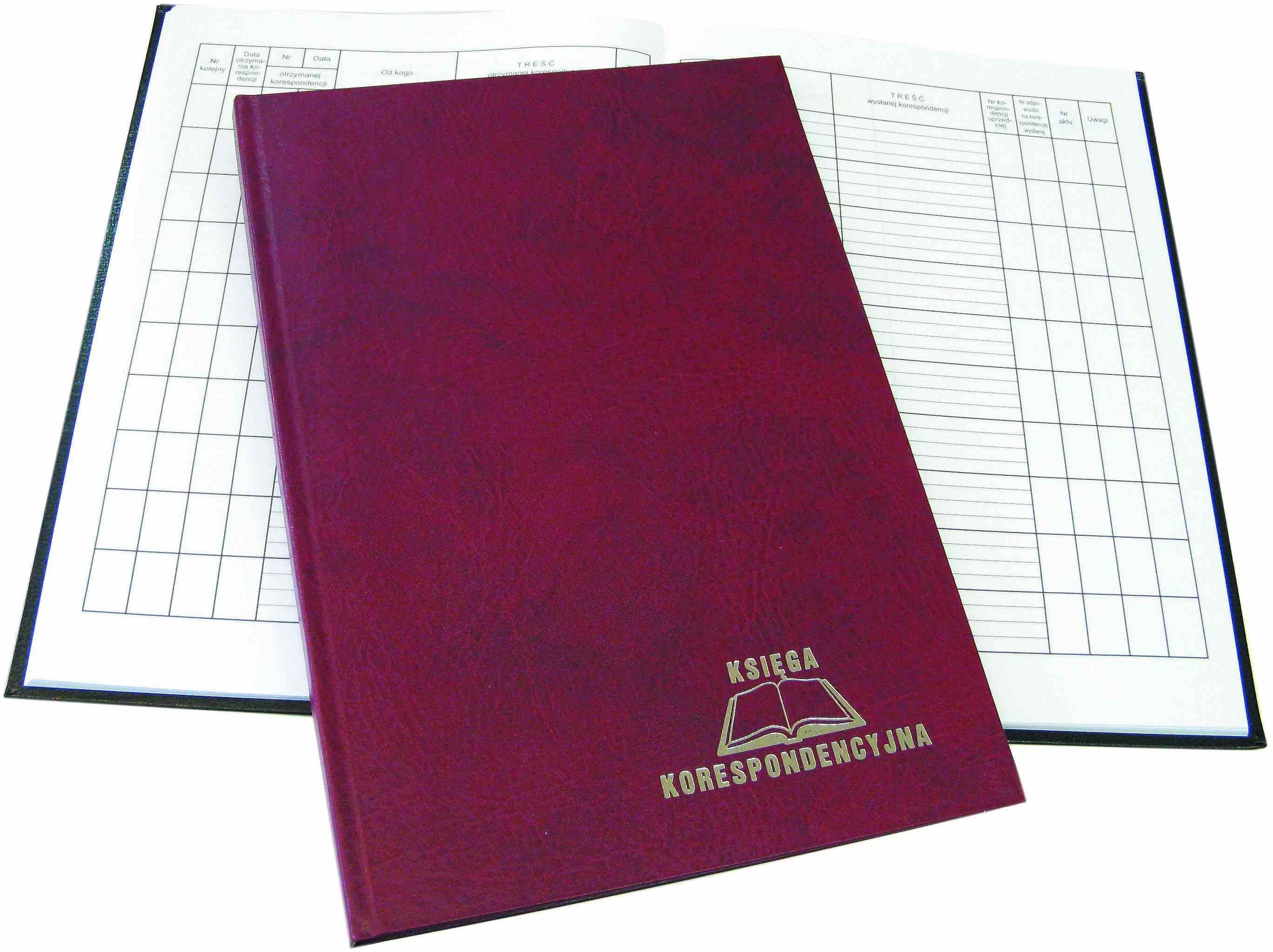 Księga korespondencyjna A4/96k. bordowa Warta