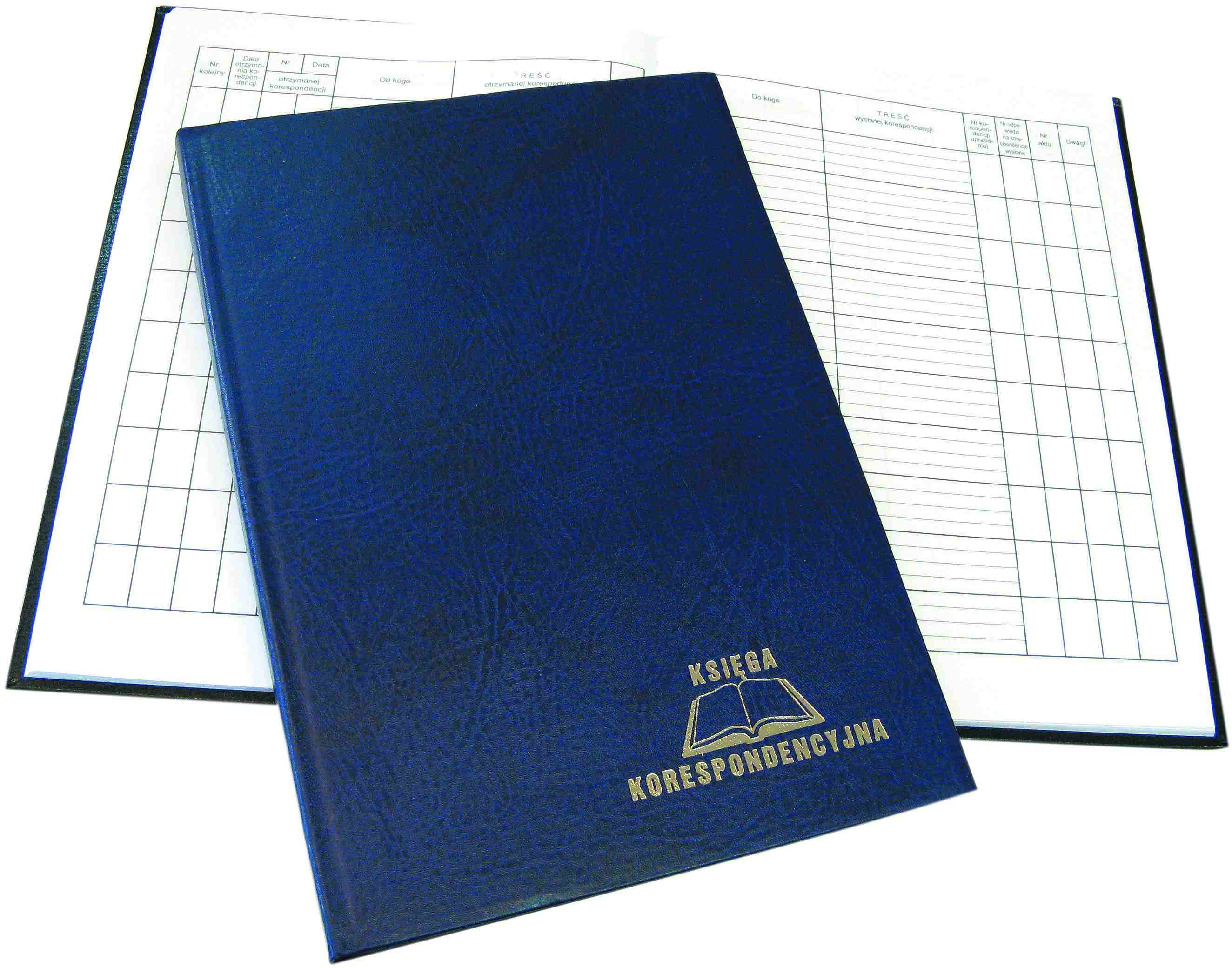Księga korespondencyjna A4/96k. granatowa Warta