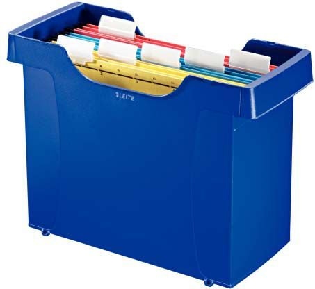 Kartoteka na teczki zawieszkowe Leitz Plus niebieska