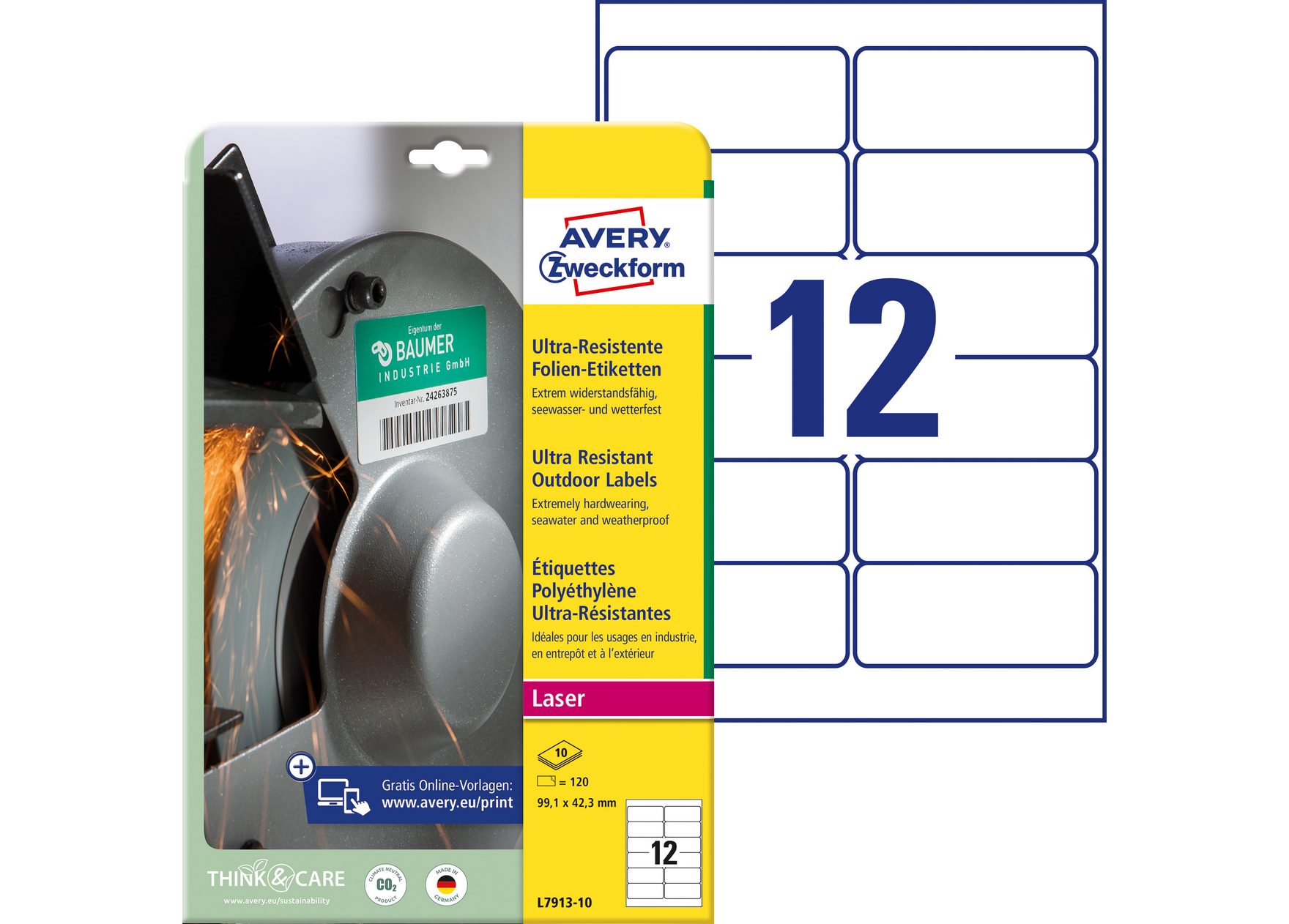 Etykiety polietylenowe ultra resistant 99,1x42,3mm