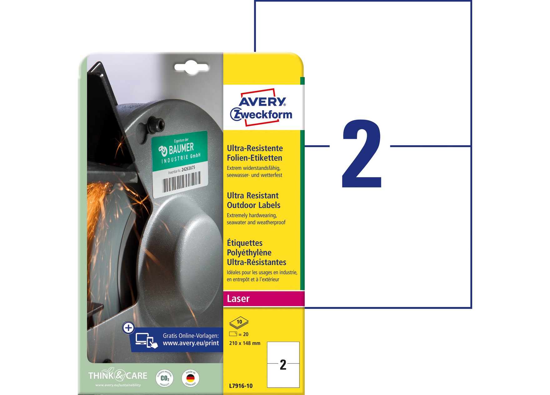 Etykiety polietylenowe ultra resistant 210x148mm