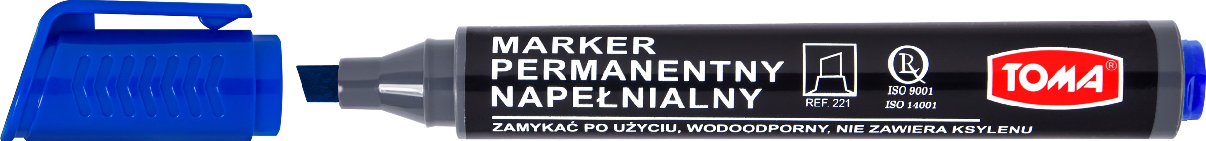 Marker permanentny Toma TO-221 ścięty niebieski