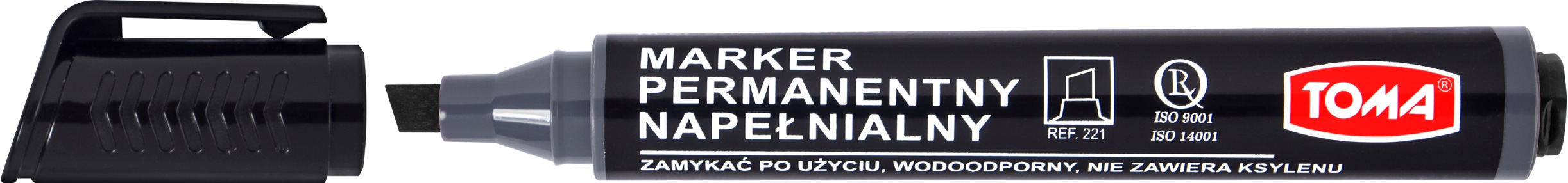 Marker permanentny Toma TO-221 ścięty czarny