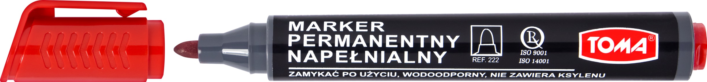 Marker permanentny Toma TO-222 okrągły czerwony