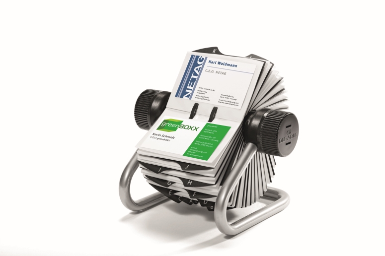 Wizytownik obrotowy Durable VISIFIX srebrny