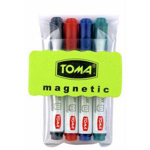 Zestaw do tablic suchościeralnych Toma TO-266 (4 markery+ścierak)