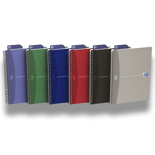 Kołonotatnik A5/90 kratka Oxford Essentials mix