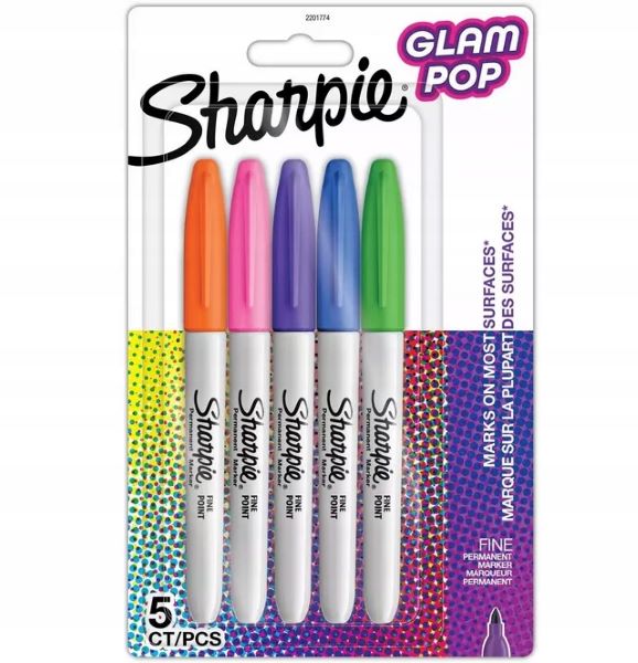 Marker permanentny 5kol Sharpie Fine Glam Pop 2201774 / 2208679 blister