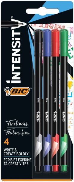 Cienkopis BIC Intensity Fine mix (4) bl 942082