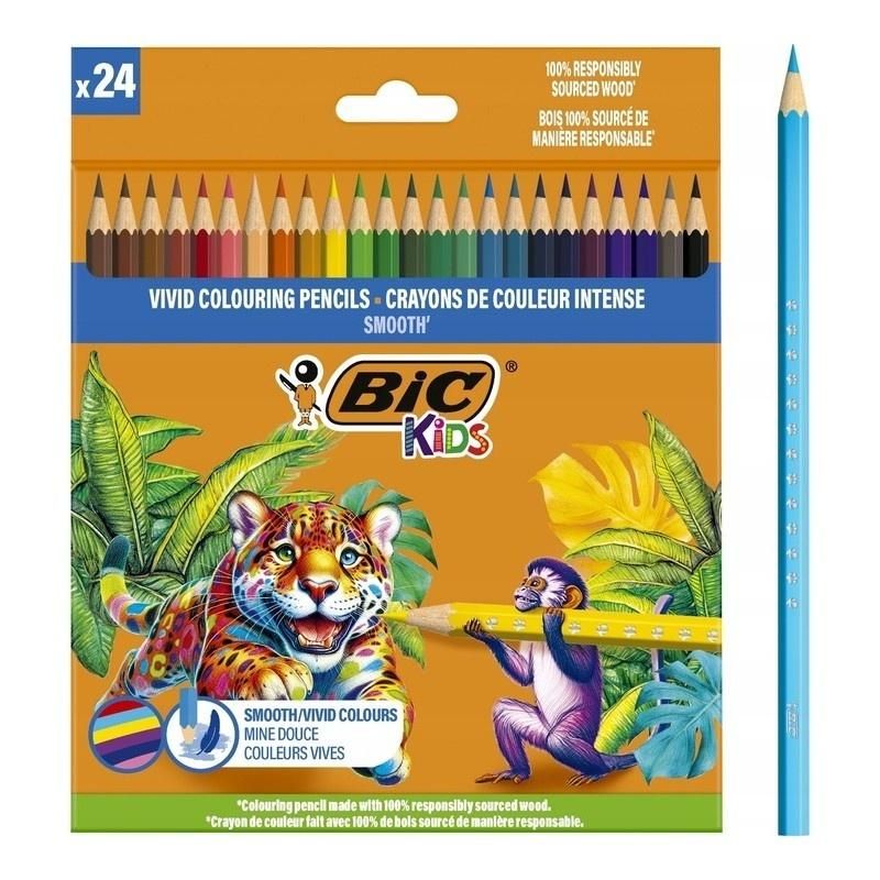 Kredki drewniane 24 kol. BIC Eco Smooth 525787