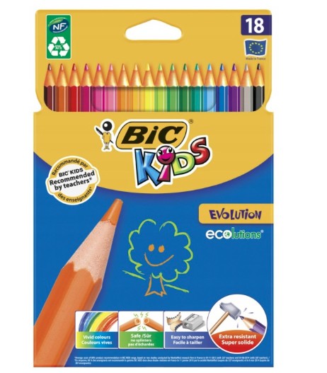 Kredki ołów. 18kol. Bic Kids Evolution 9375133