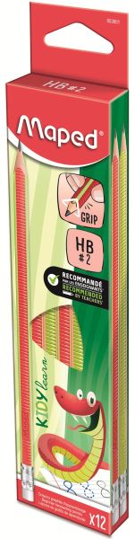 Ołówek z gumką HB Kidy Learn Grip (1) antypoślizgowy MAPED