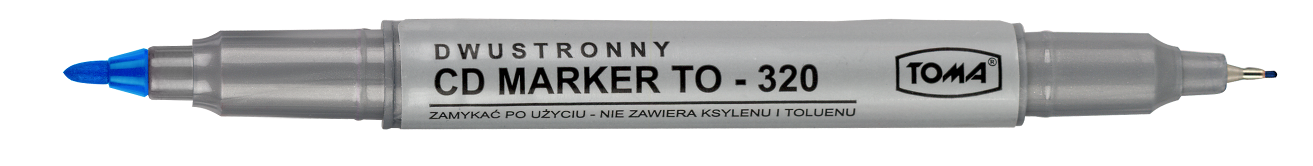 Marker do CD Toma TO-320 dwustronny niebieski