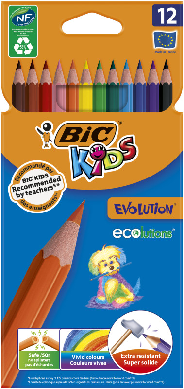 Kredki ołów. 12kol. Evolution Bic Kids 82902914
